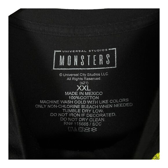 Monsters T-Shirt Adult Black Frankenstein Universal Studios Horror Tee 2XL - Picture 5 of 5